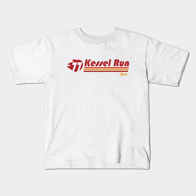 Kessel Run Kids T-Shirt by BoldlyGoingNowhere